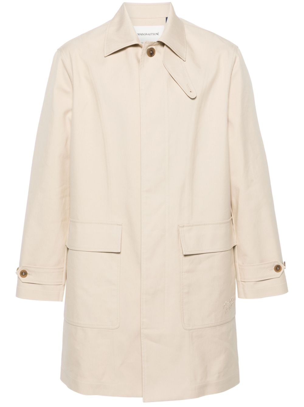 Maison Kitsuné Macintosh Cotton Parka Coat Neutrals Maison-Kitsune Men Parkas