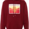 Maison-Kitsune Maison Kitsuné Sunset Postcard Cotton Hoodie Red Men Hoodies