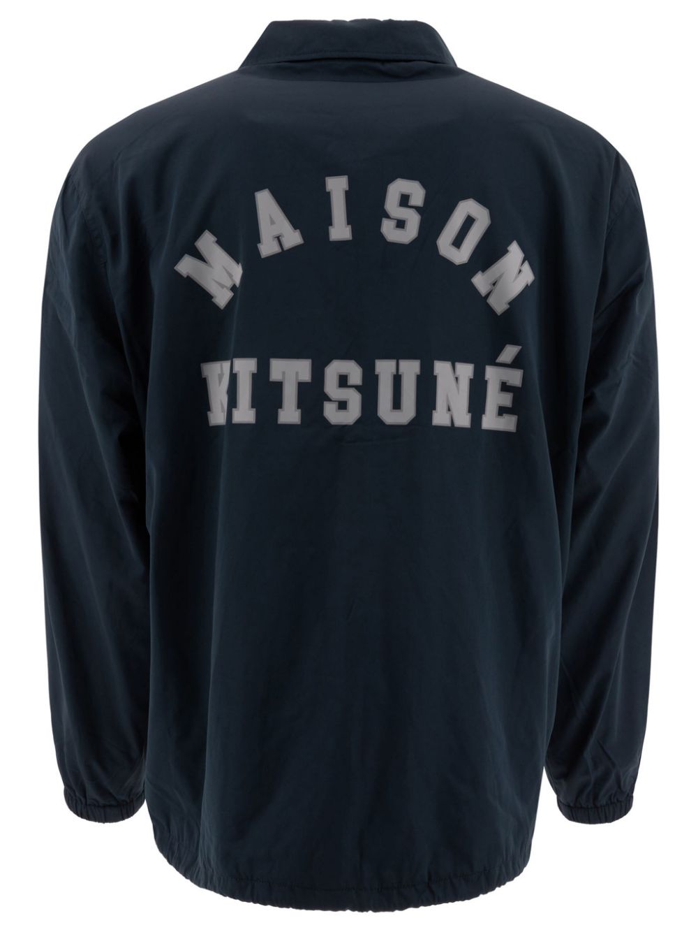 Men Shirt Jackets Maison-Kitsune Maison Kitsuné logo-print Shirt Jacket Blue