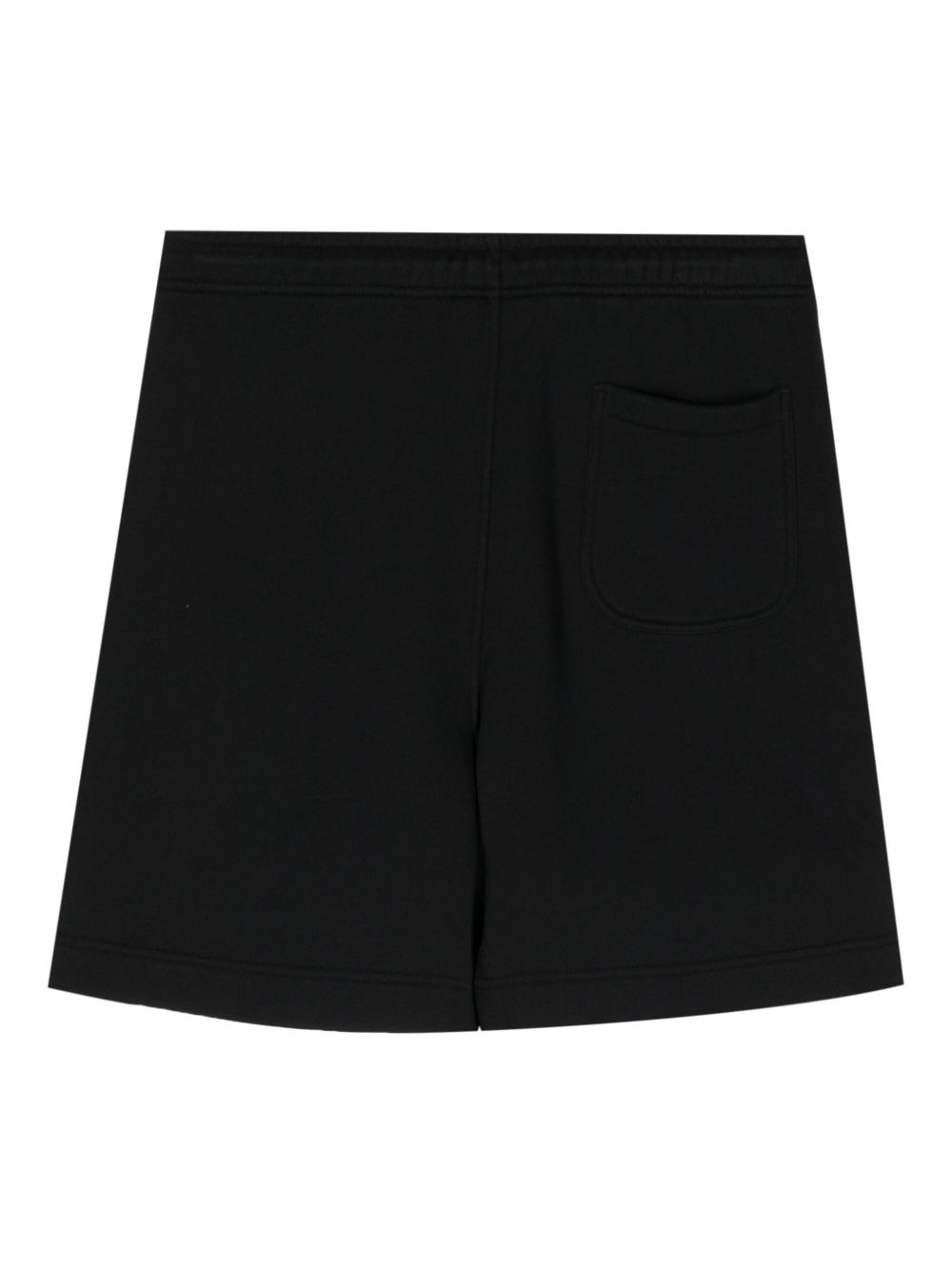 Maison-Kitsune Maison Kitsuné logo-embroidered Cotton Shorts Black Men Bermuda Shorts