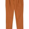 Maison-Kitsune Maison Kitsuné pleat-detail Tapered Trousers Brown Men Tapered Pants
