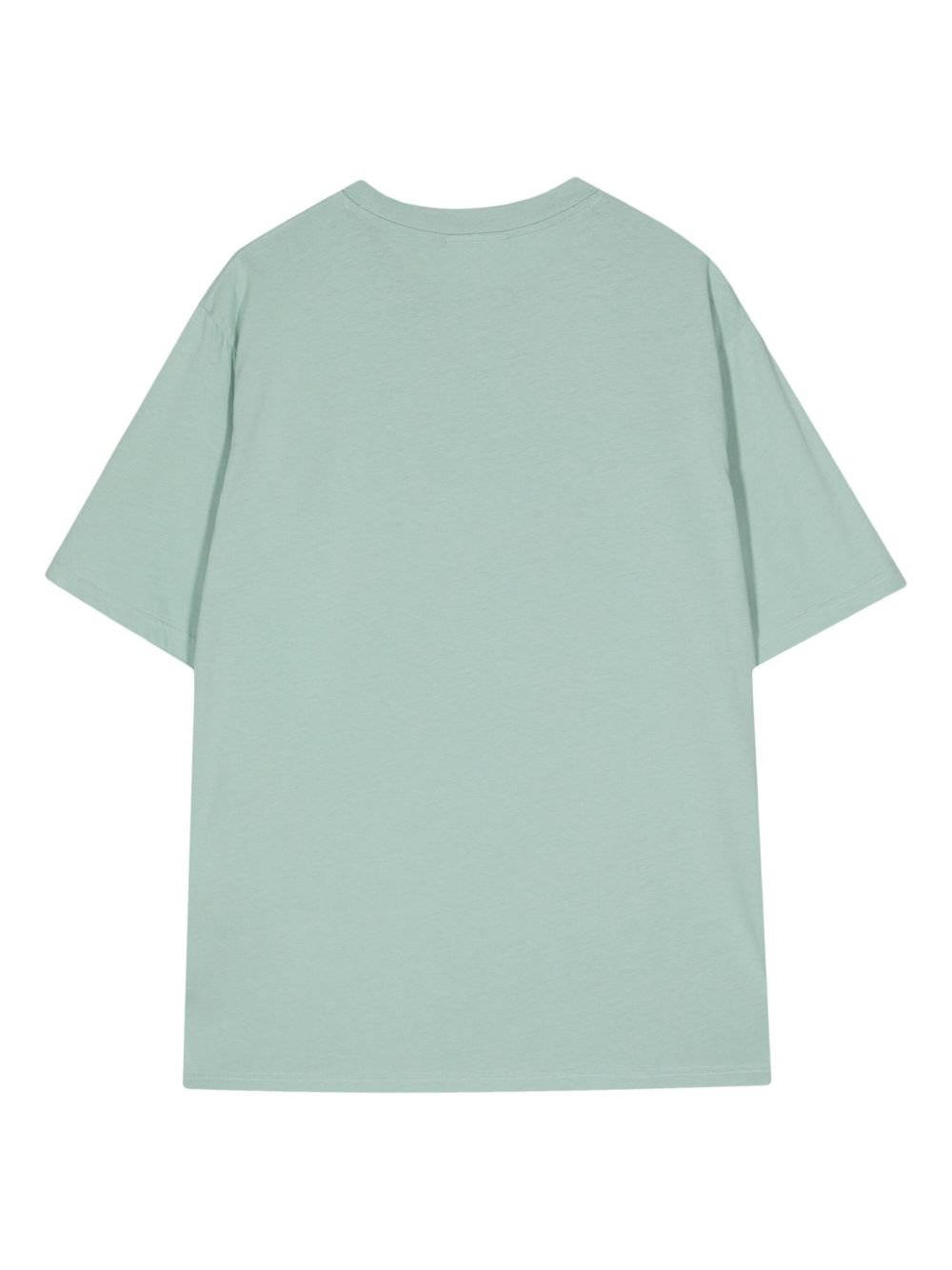 Maison-Kitsune T-Shirts Men Maison Kitsuné Sunset Postcard-print Cotton T-shirt Green
