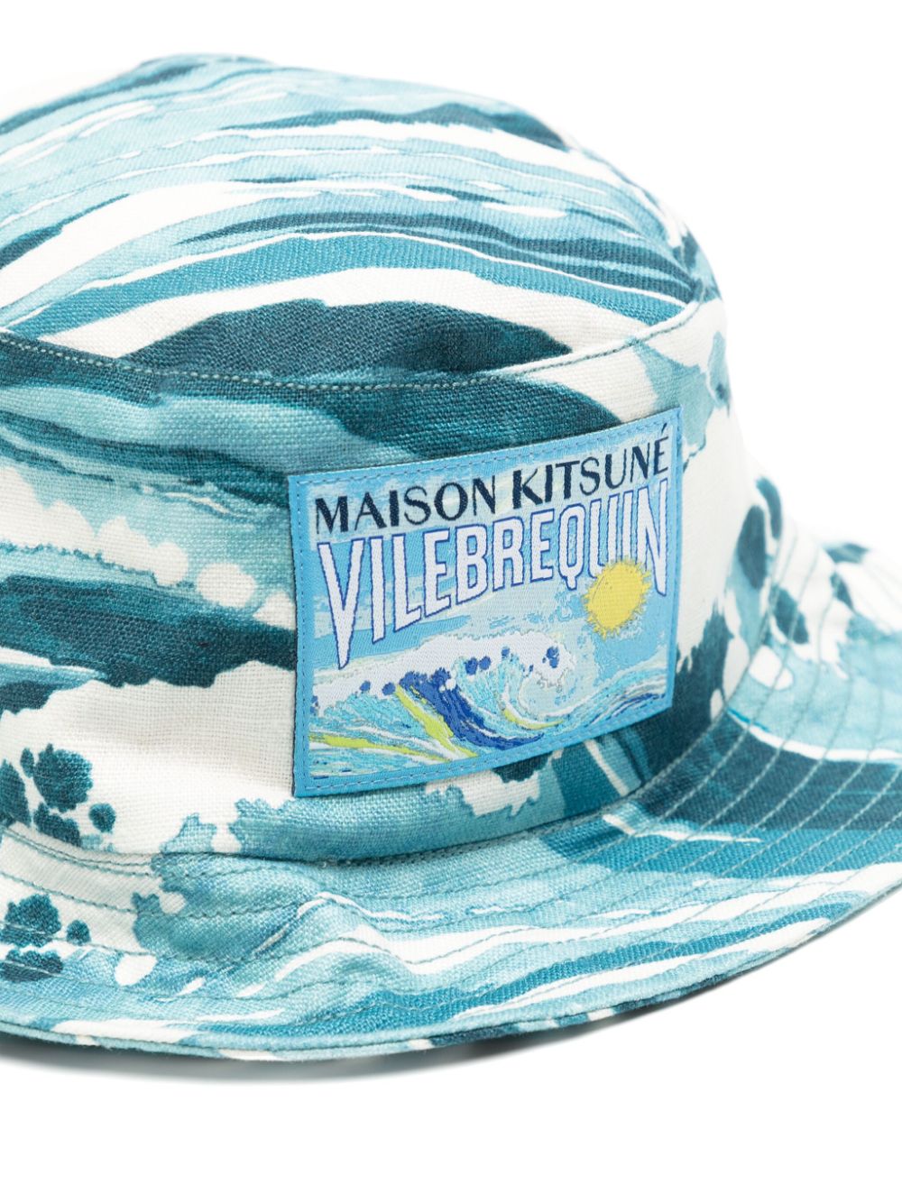 Men Hats Maison-Kitsune Maison Kitsuné x Vilebrequin tie-dye Bucket Hat Blue