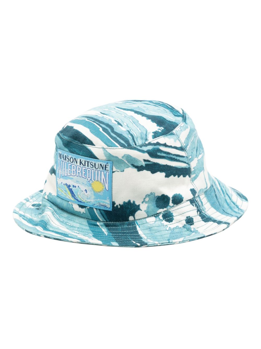 Men Hats Maison-Kitsune Maison Kitsuné x Vilebrequin tie-dye Bucket Hat Blue