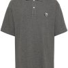 Maison-Kitsune Maison Kitsuné fox-motif Cotton Polo Shirt Grey Men Polo Shirts