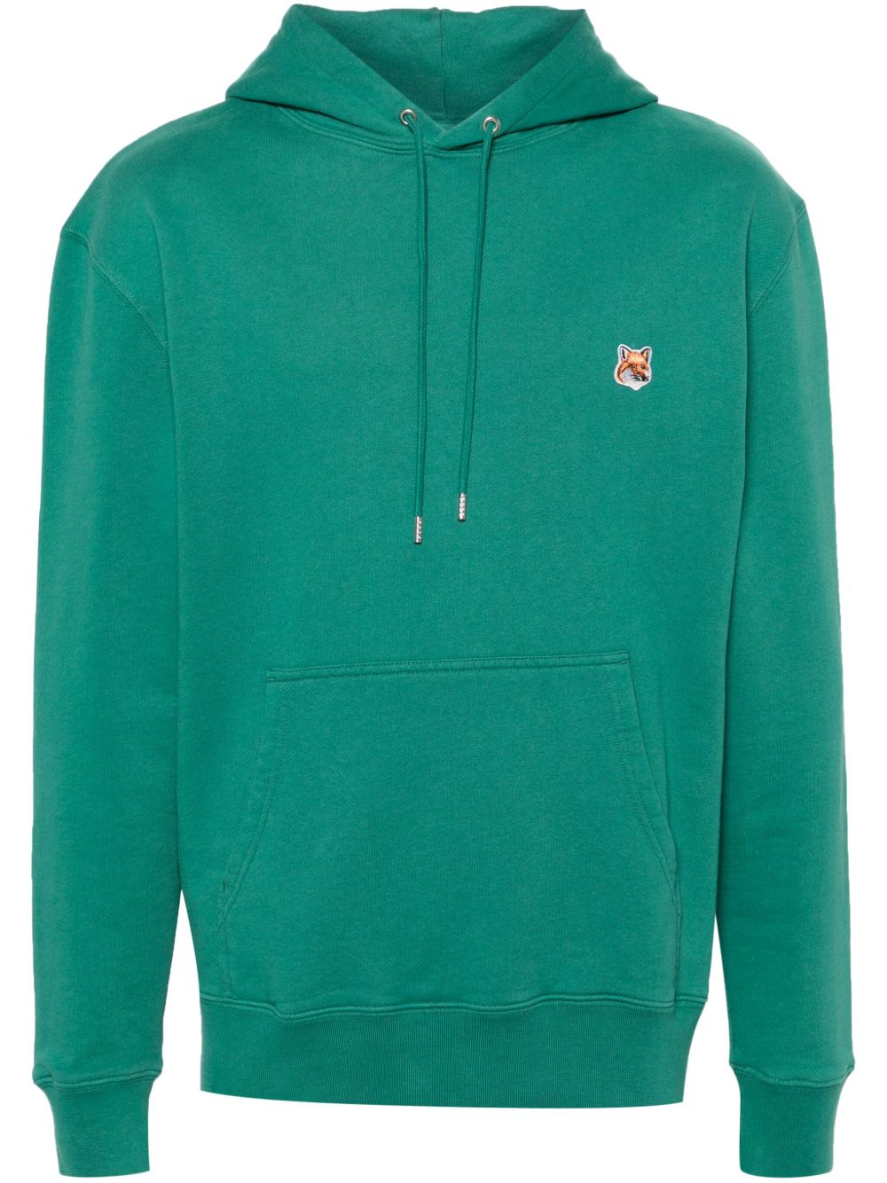 Maison-Kitsune Maison Kitsuné Fox Head Cotton Hoodie Green Men Hoodies
