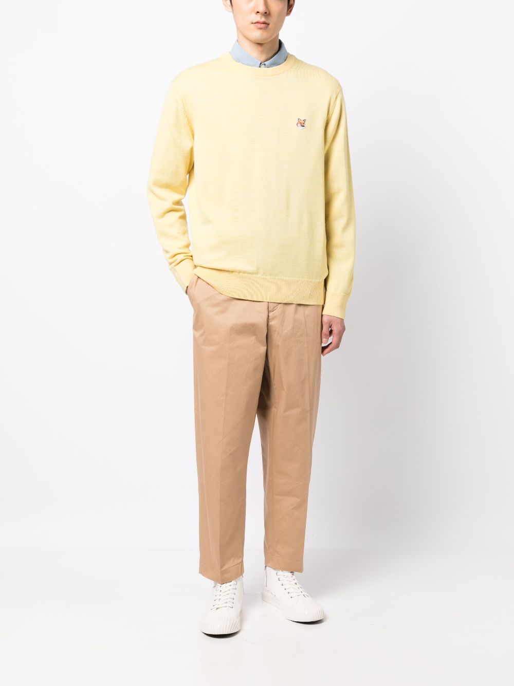 Maison Kitsuné straight-leg Tailored Trousers Brown Men Tailored Pants Maison-Kitsune