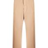 Maison Kitsuné straight-leg Tailored Trousers Brown Men Tailored Pants Maison-Kitsune
