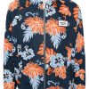 Maison Kitsuné floral-print zip-up Cotton Jacket Blue Maison-Kitsune Men Shirt Jackets
