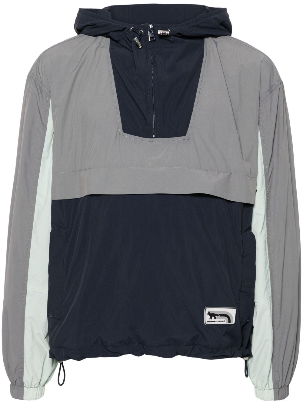 Men Lightweight Jackets Maison-Kitsune Maison Kitsuné Technical Windbreaker Jacket Blue