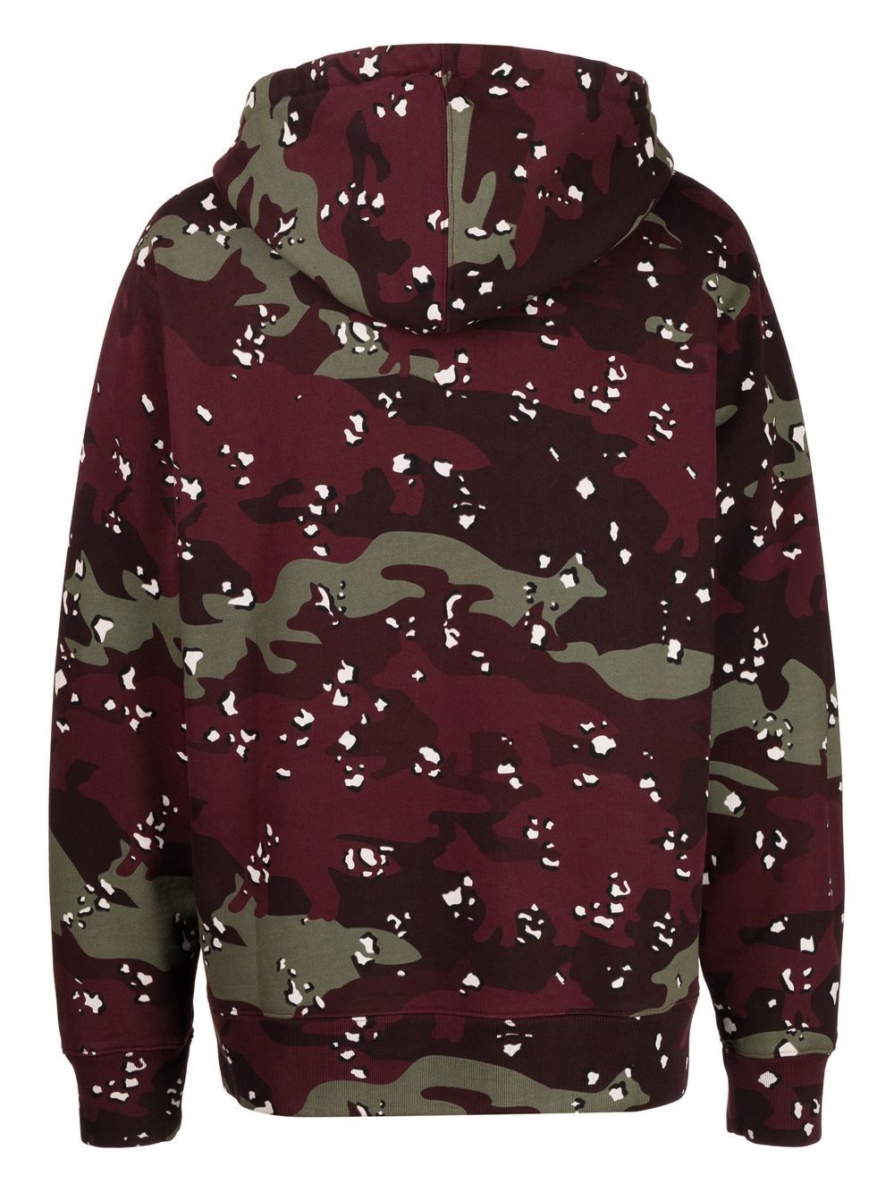 Maison Kitsuné Camouflage Pattern Hoodie Red Maison-Kitsune Men Hoodies