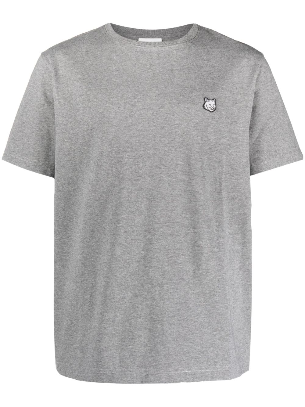 Maison-Kitsune Maison Kitsuné Bold Fox Patch Cotton T-shirt Grey Men T-Shirts