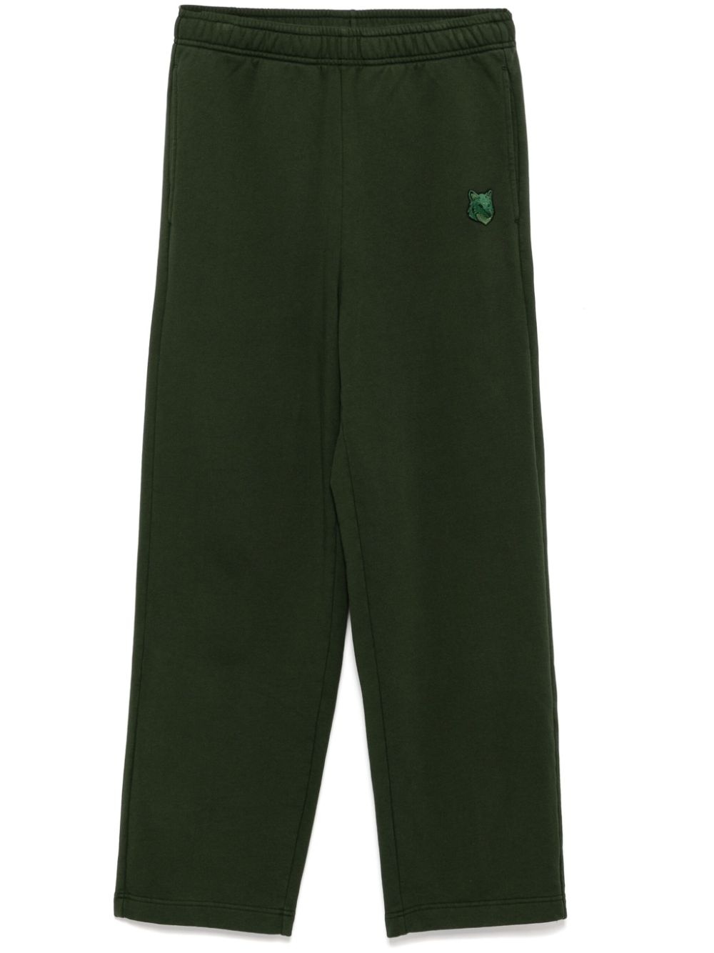 Maison Kitsuné Bold Fox Head Patch Pants Green Maison-Kitsune Men Sweatpants