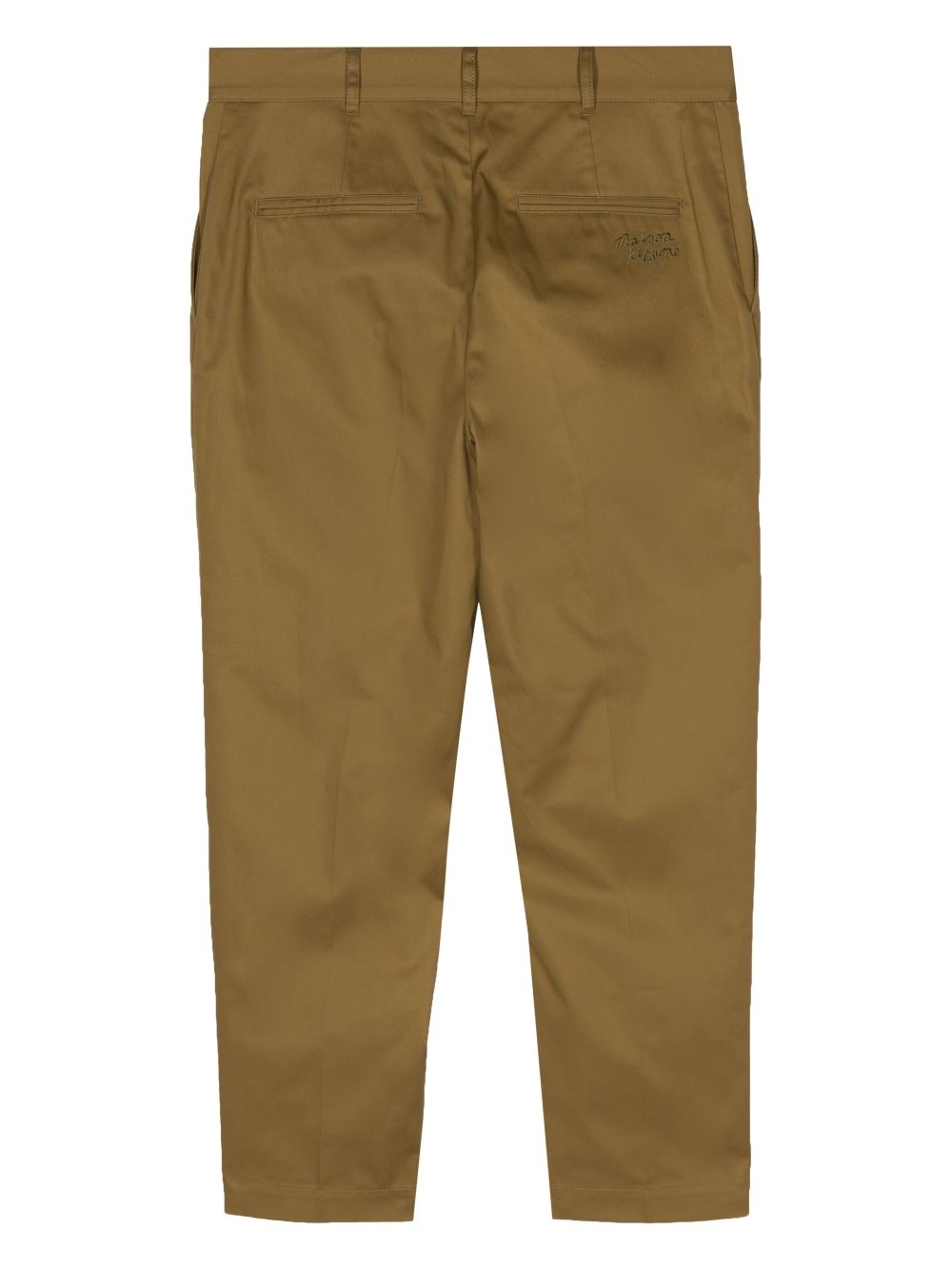 Maison-Kitsune Maison Kitsuné straight-leg Gabardine Chinos Brown Men Chinos
