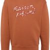Maison Kitsuné Handwriting Gingham Sweatshirt Neutrals Maison-Kitsune Men Sweatshirts