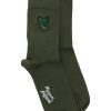 Maison Kitsuné Bold Fox Head Socks Green Maison-Kitsune Men Socks