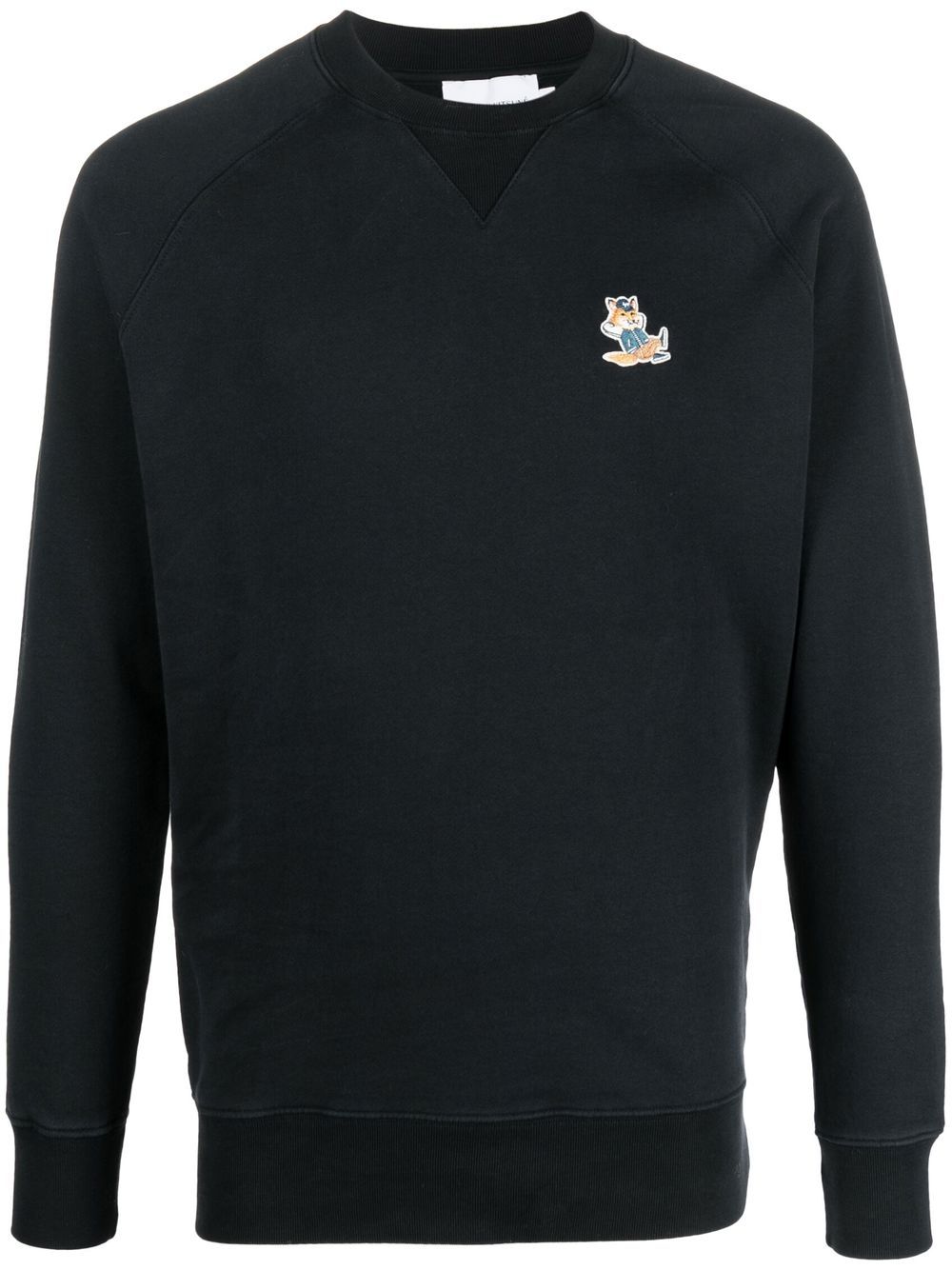 Maison-Kitsune Maison Kitsuné Chest Patch Sweatshirt Black Men Sweatshirts