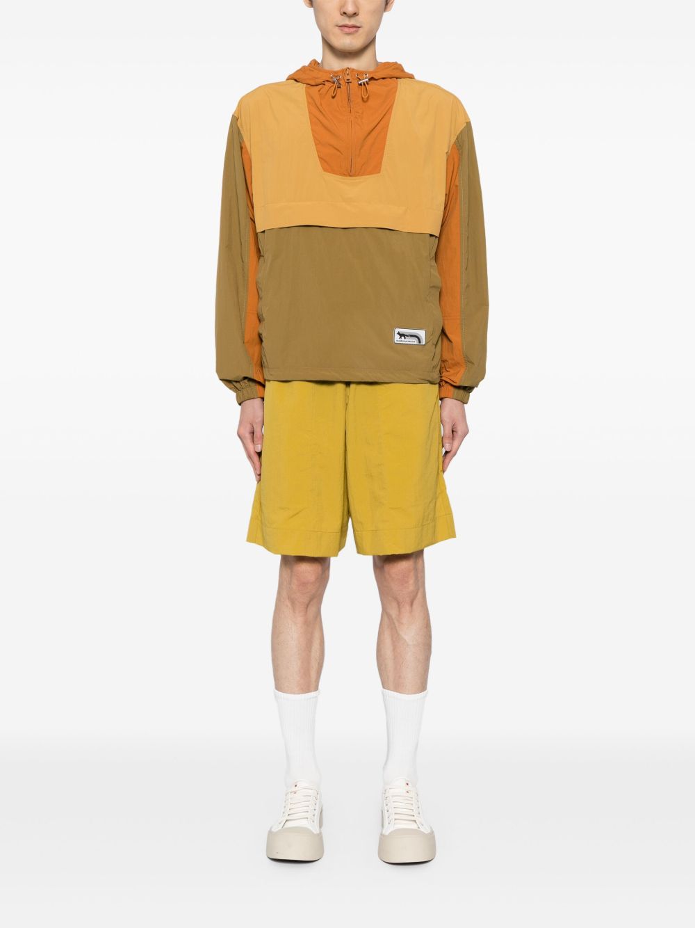 Maison Kitsuné colour-block Lightweight Jacket Brown Maison-Kitsune Men Lightweight Jackets