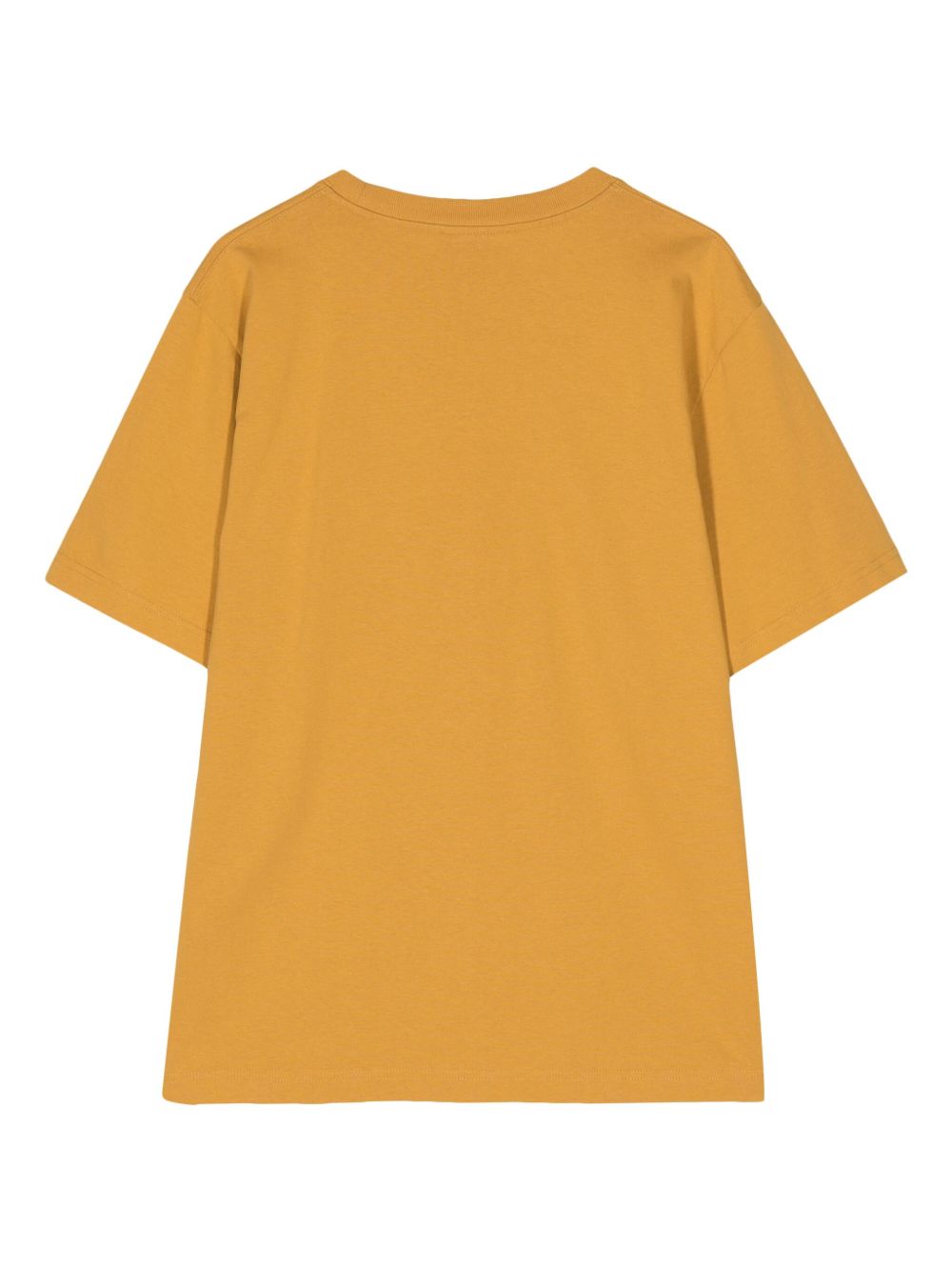 Men T-Shirts Maison-Kitsune Maison Kitsuné logo-print T-shirt Yellow