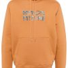 Men Hoodies Maison-Kitsune Maison Kitsuné Wooland Alphabet Comfort Hoodie Orange