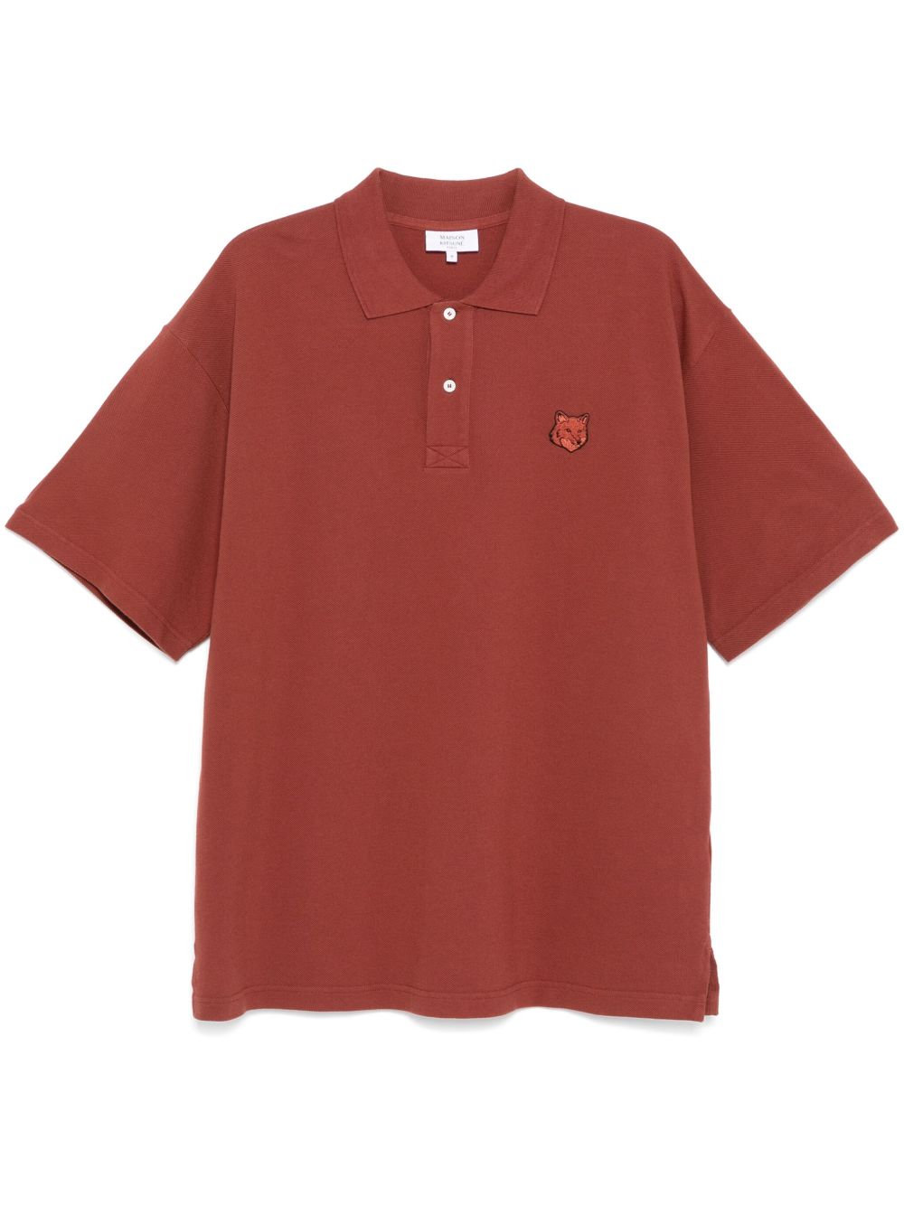 Maison Kitsuné Bold Fox Head Patch Comfort Polo Shirt Brown Maison-Kitsune Men Polo Shirts
