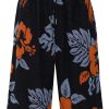 Maison Kitsuné floral-print Cotton Shorts Blue Men Bermuda Shorts Maison-Kitsune