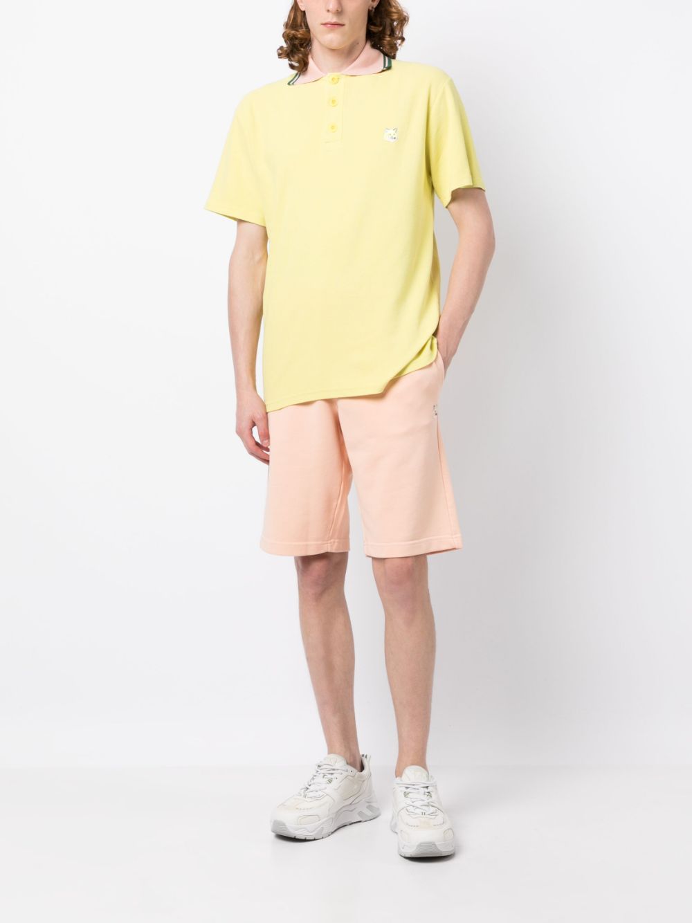 Maison-Kitsune Track & Running Shorts Men Maison Kitsuné logo-patch Track Shorts Pink