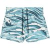 Maison-Kitsune Deck Shorts Men Maison Kitsuné wave-print Deck Shorts Blue