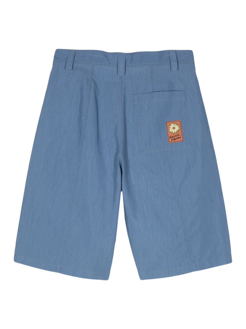 Men Bermuda Shorts Maison-Kitsune Maison Kitsuné logo-patch Bermuda Shorts Blue
