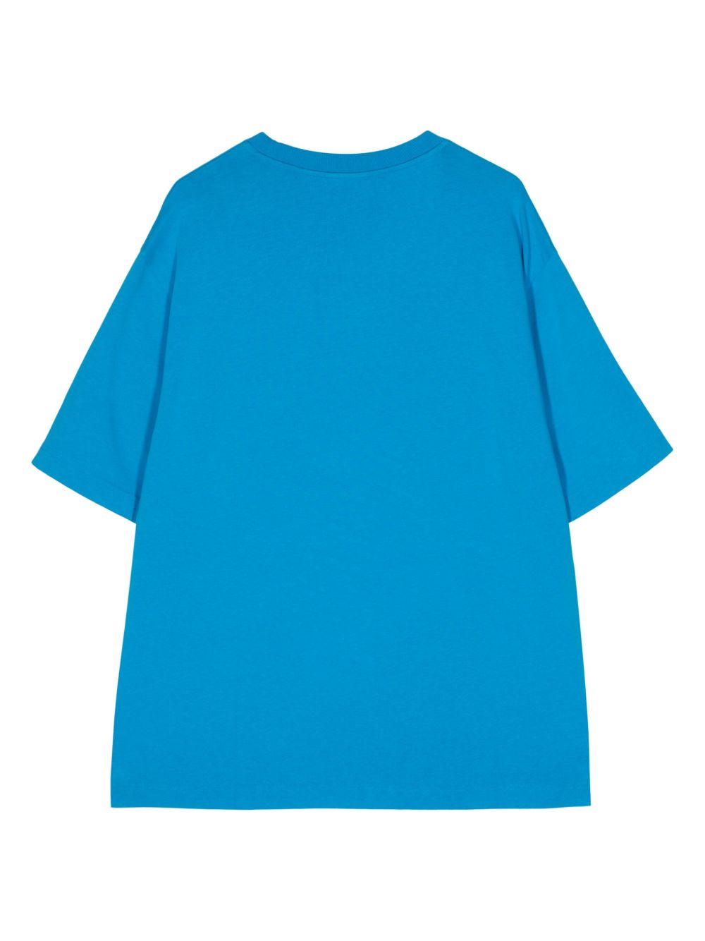 Maison-Kitsune T-Shirts Men Maison Kitsuné Go Faster-print Cotton T-shirt Blue