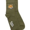 Maison-Kitsune Socks Men Maison Kitsuné Fox-head Socks Green