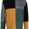 Maison-Kitsune Maison Kitsuné colour-block Knitted Polo Jumper Green Men Knitted Sweaters