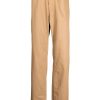 Maison-Kitsune Regular-Fit & Straight Leg Pants Men Maison Kitsuné mid-rise straight-leg Trousers Brown
