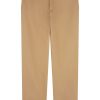 Maison Kitsuné Cotton Trousers Brown Men Tapered Pants Maison-Kitsune