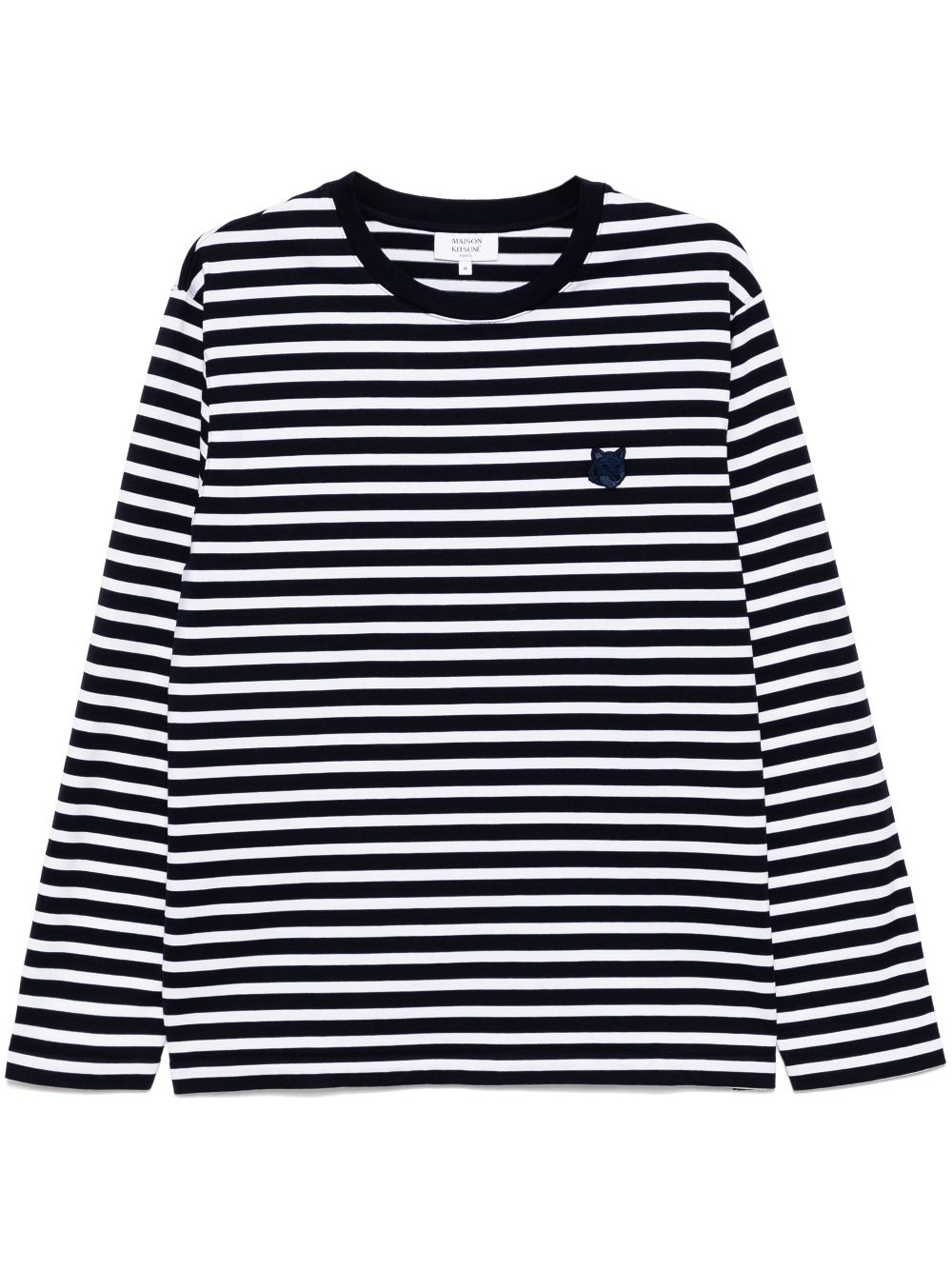 Maison Kitsuné Bold Fox Head Patch Regular Marin T-shirt Blue Maison-Kitsune Men T-Shirts