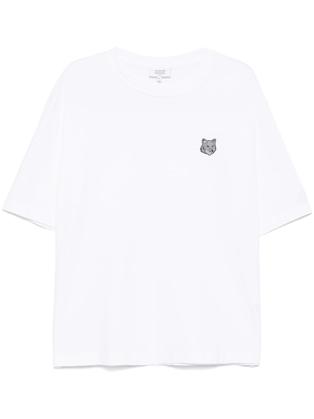 Maison Kitsuné Bold Fox Head Patch T-shirt White Maison-Kitsune Men T-Shirts