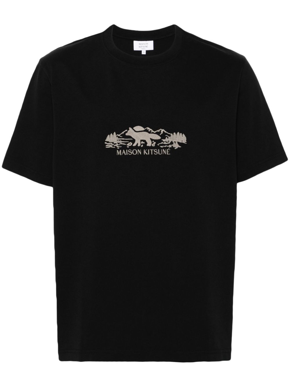 Maison-Kitsune Maison Kitsuné Outdoor Profile Fox T-shirt Black Men T-Shirts