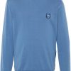 Men Knitted Sweaters Maison-Kitsune Maison Kitsuné Signature fox-motif Knitted Jumper Blue