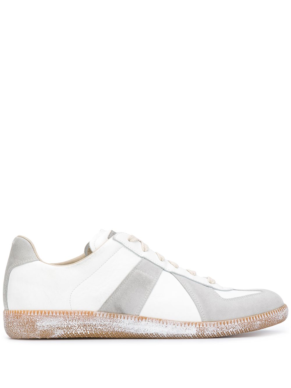 Maison-Kitsune Low-Tops Men Maison Margiela Replica low-top Leather Sneakers White