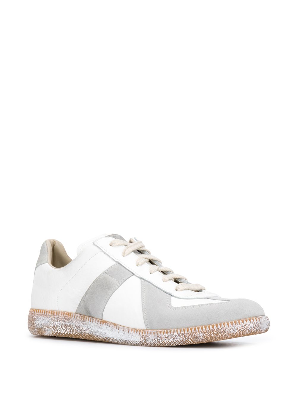 Maison-Kitsune Low-Tops Men Maison Margiela Replica low-top Leather Sneakers White